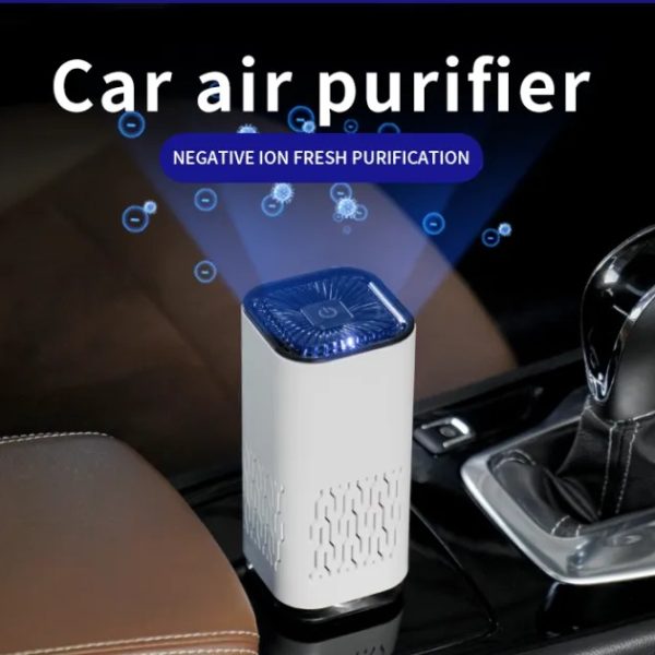 Purificador de aire portátil para coche, generador de iones negativos, elimina el formaldehído, el polvo, el humo, ambientador para el hogar y el coche - Image 2