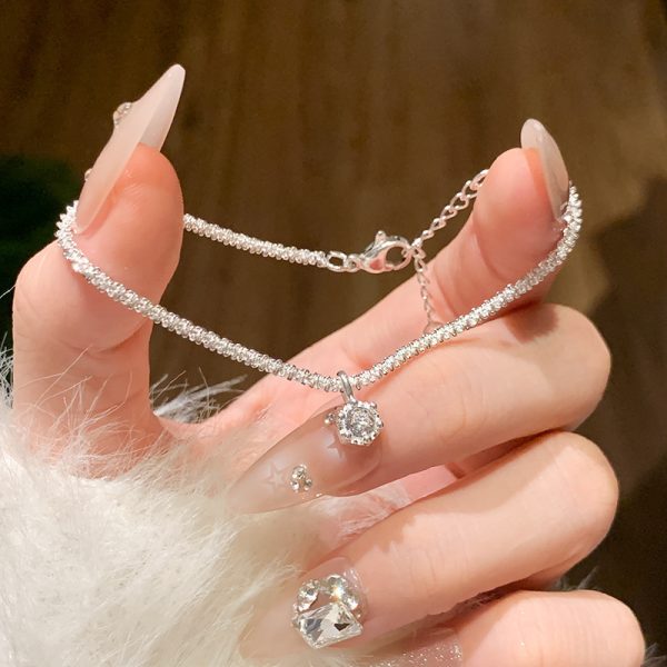 Pulsera de estrella de plata para mujer